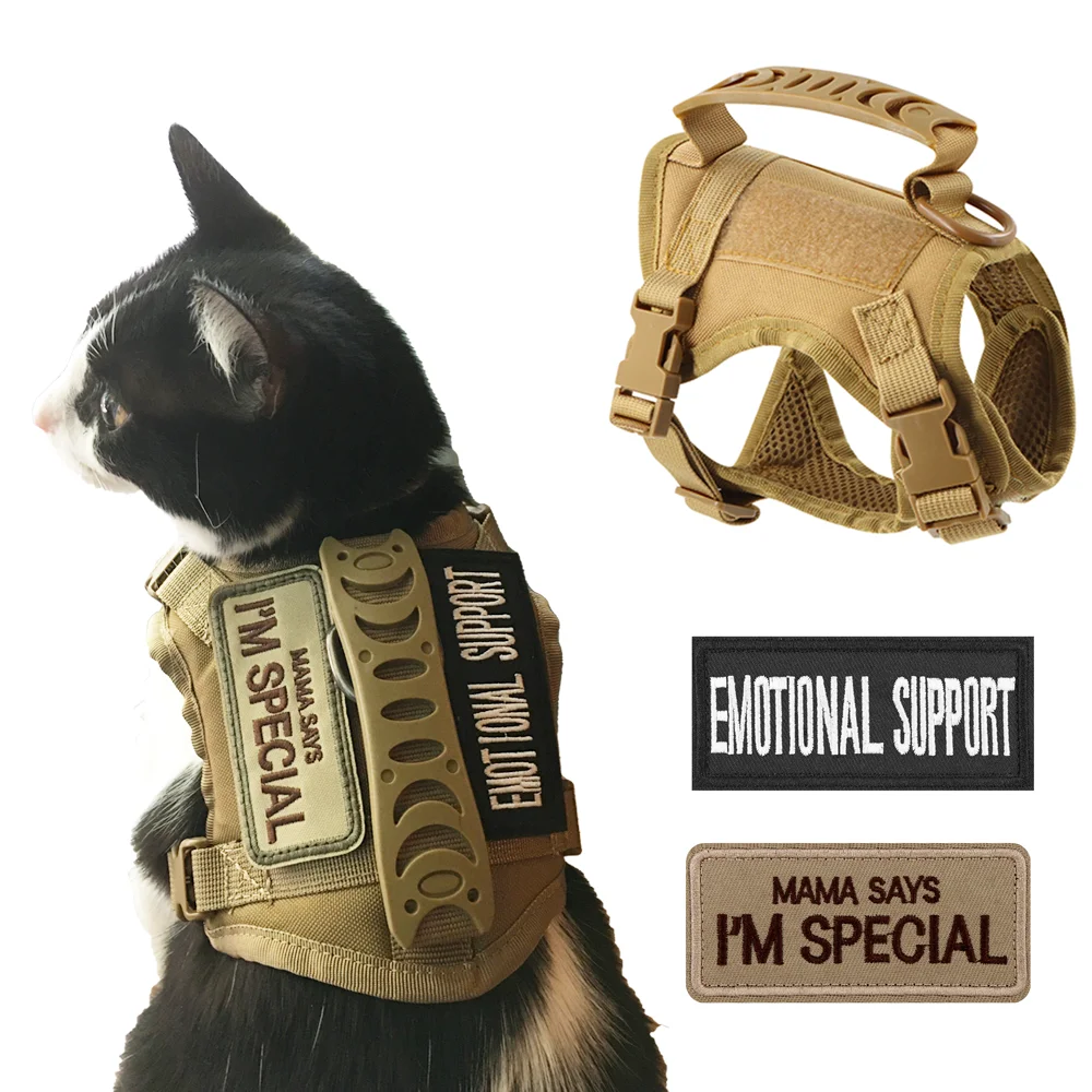 Tactical vest for kittens and small dogs military harness for cats traction strap to prevent escape 1005012038742580