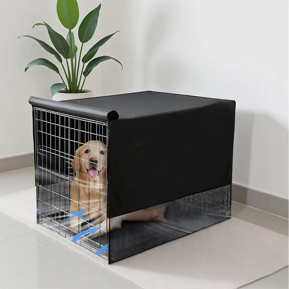 Breathable Dog Crate Cover 18-48 Inch Oxford Cloth Pet Kennel Cover Fit For Wire Dog Crate Black 4 1005012040726838