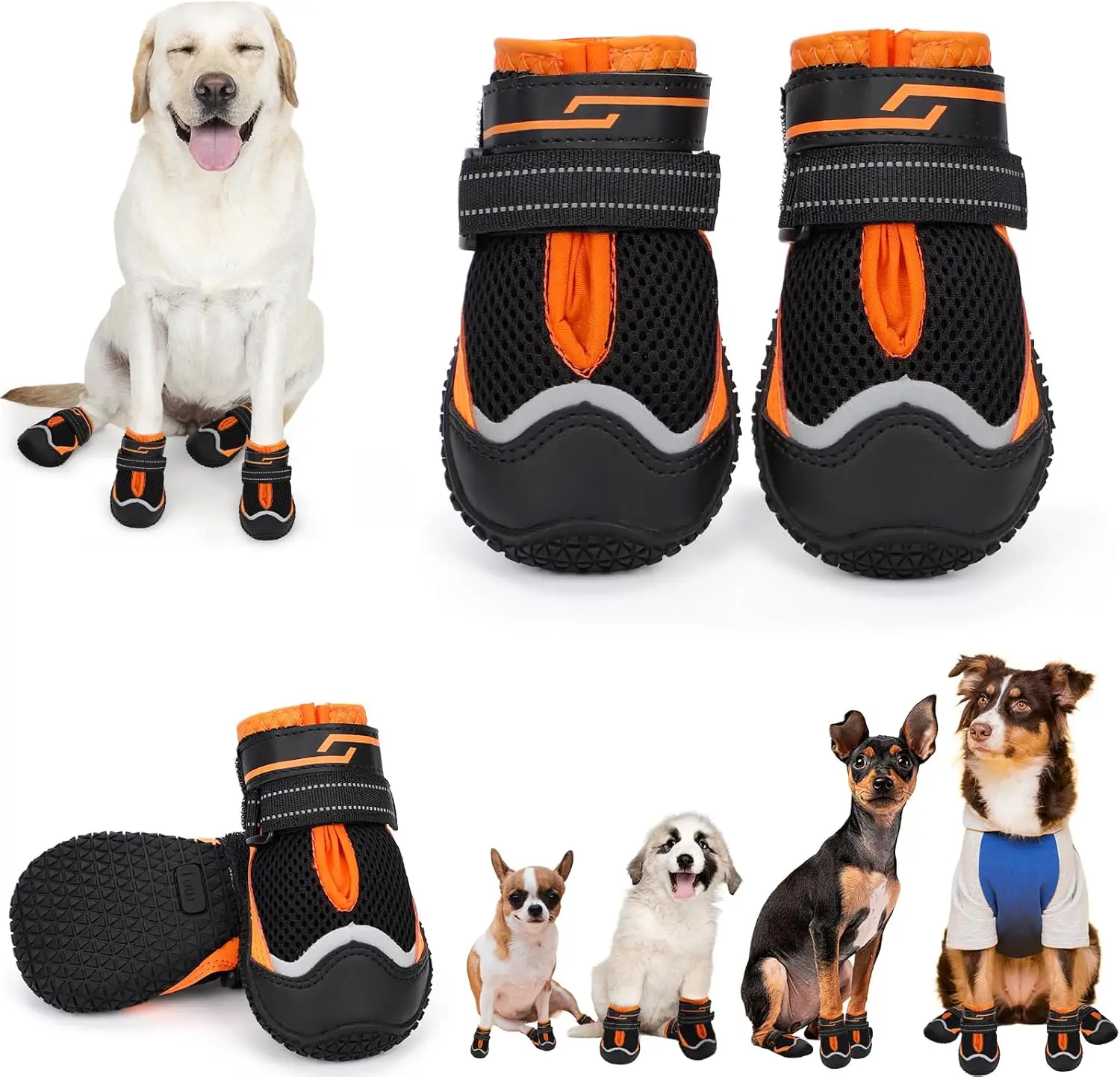 Dog Shoes for Hot Pavement, Dog Boots Paw Protectors for L M Size Dogs to Prevent Licking 1005012043353587