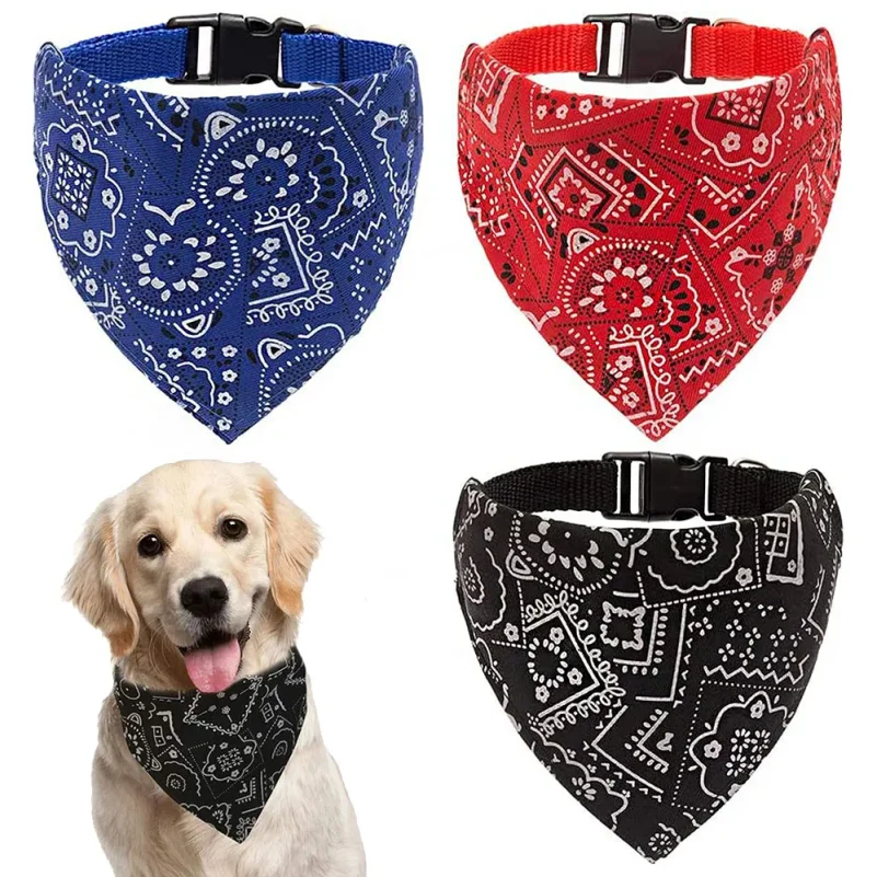 Dog Collar Bandana Scarf Collar Adjustable Dog Bandanas Collar Puppy Cat Neckerchief Pet 1005012046103709