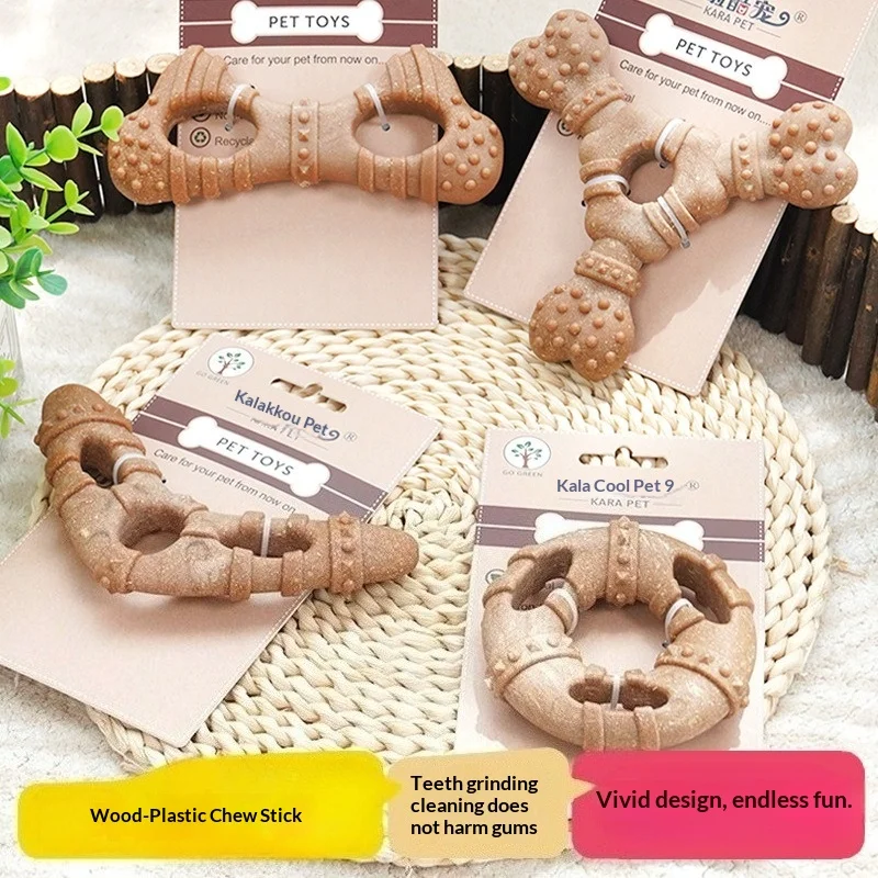Dog toys imitation bone teething sticks resistant to bite teeth cleaning self-hi and relieveboredom 1005012046286050