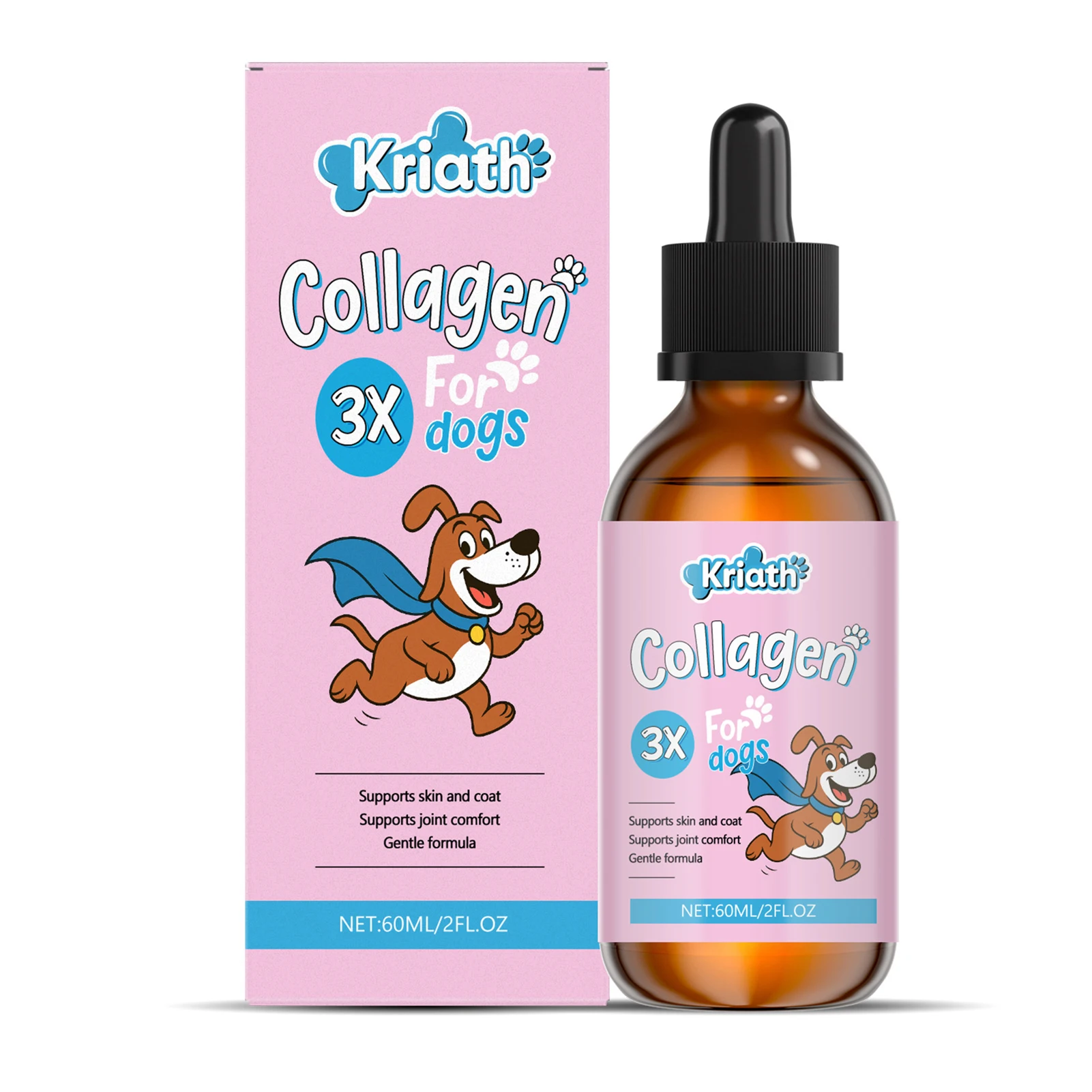 60ml Dog Pet Drops Gentle Care Supplement To Maintain Healthy Coat and Skin Dog Collagen Drops 1005012046326636