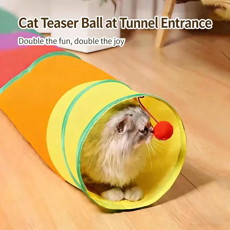 Cat Tunnel Tube Foldable & Portable Interactive Cat Toy with Multi-Entrances Pet Supplies Ideal for 1005012046583216
