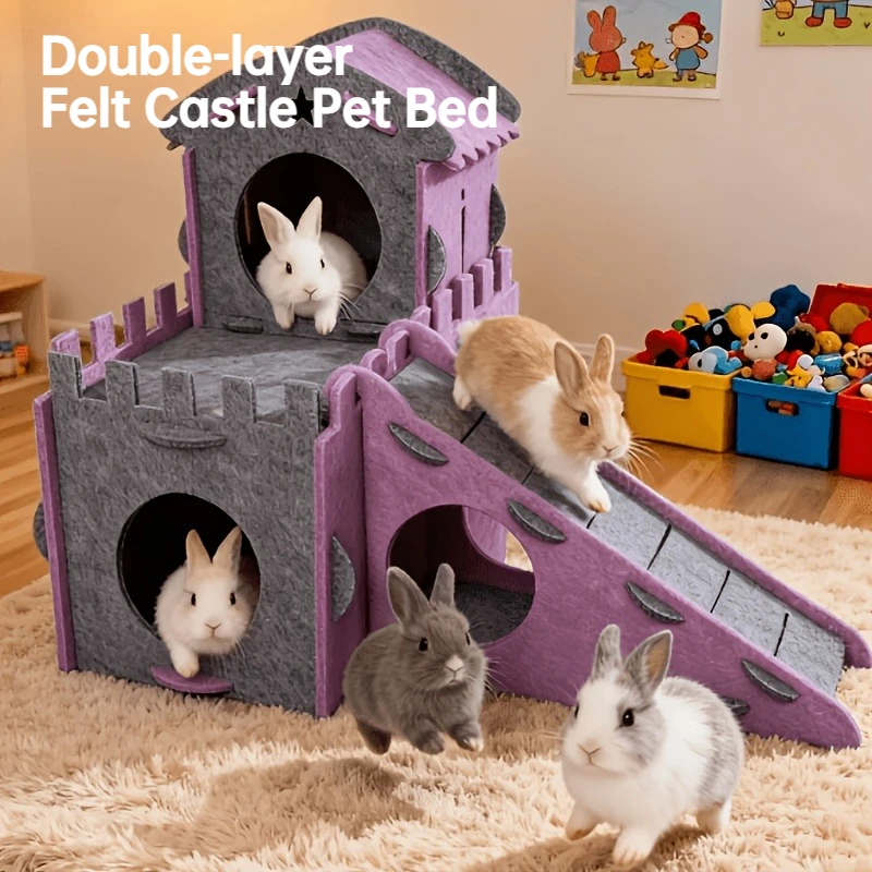 Miniature Animal Kennels And Castle Hideouts Perfect Rabbits Guinea Chinchillas Suitable All 1005012050244610