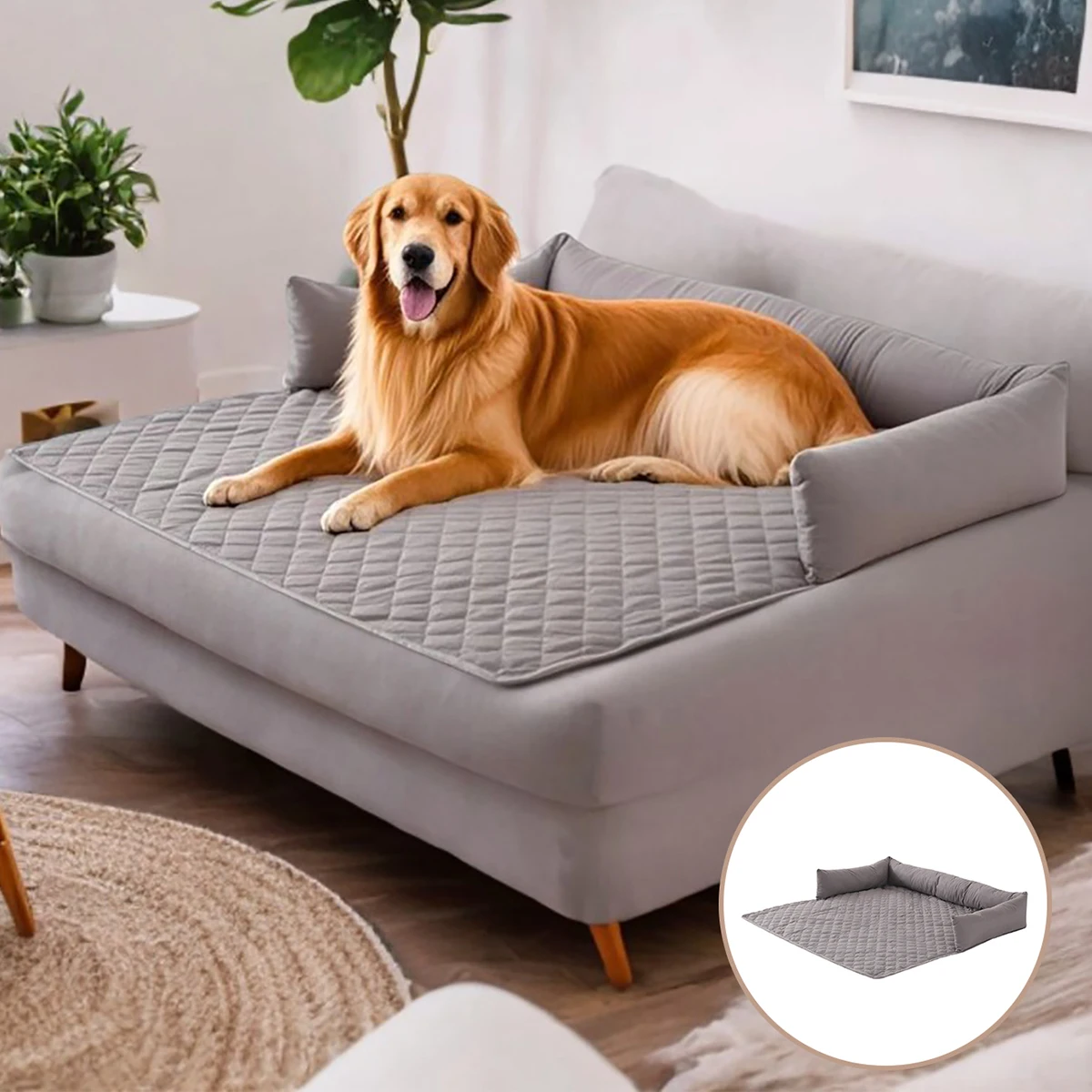 Pet Sofa Bed Couch Protector Waterproof Washable Cover with Removable Bolster Cushions Folding 1005012050936295