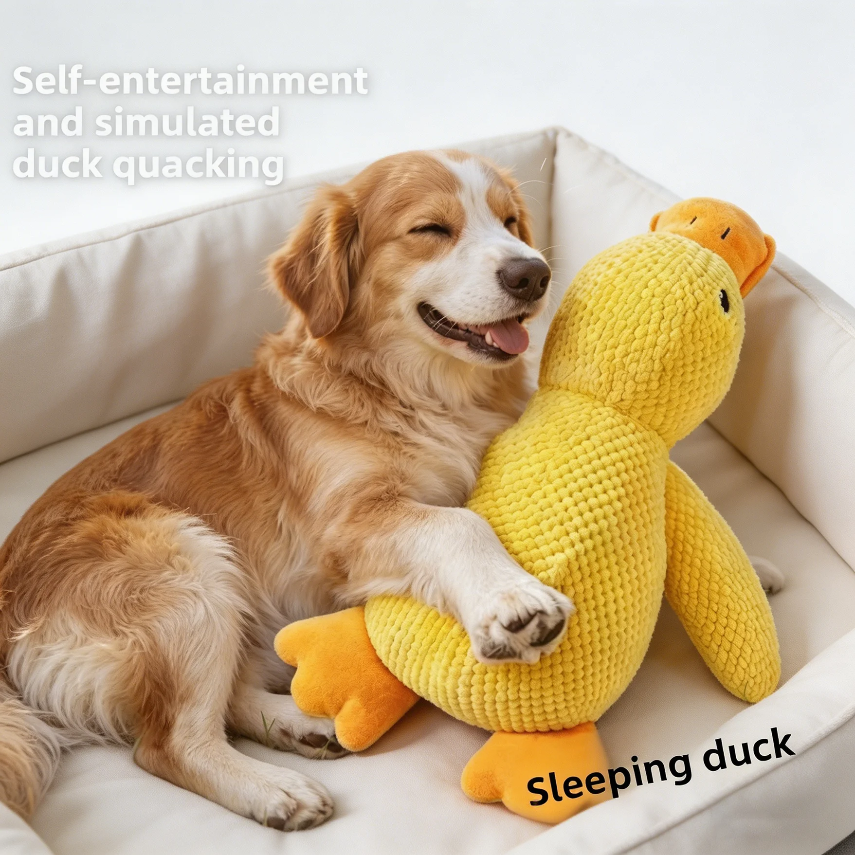 Squeaky Plush Duck Dog Toy – Durable Chew & Teething Toy for Small & Medium Dogs 1005012053260916