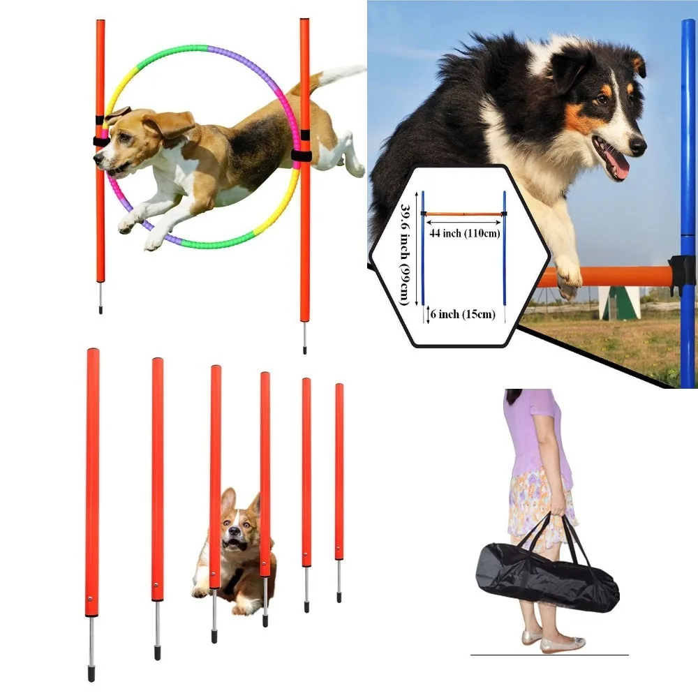 Dog Agility Training Equipment Portable Dog Jumping Tool Outdoor Dogs Running Stake Sports Stakes 1005012054681791