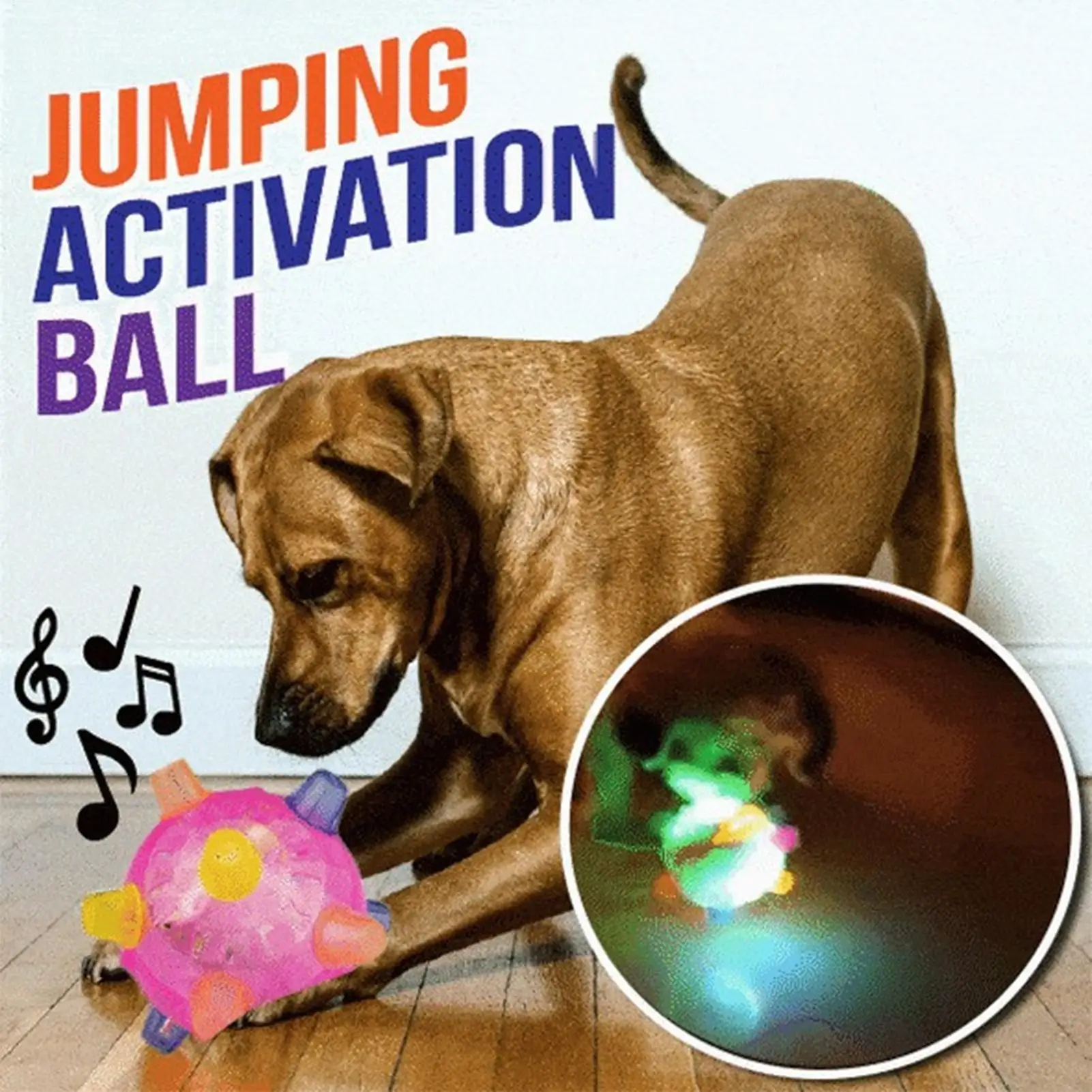 Interactive Dog Rolling Ball Toy Jumping Bouncing Ball with Lights Music Moving Dancing Pet Toy for 1005012058476933