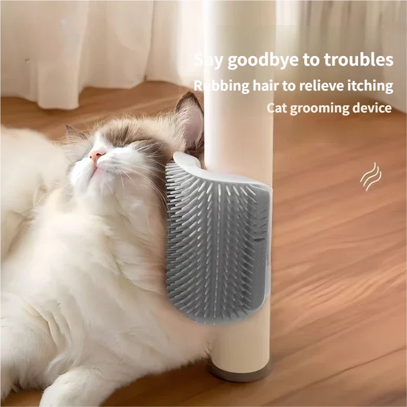 Cat Corner Self Groomer Massage Brush Pet Hair Removal Comb Cat Scratcher Grooming Cleaning Tool 1005012059086826