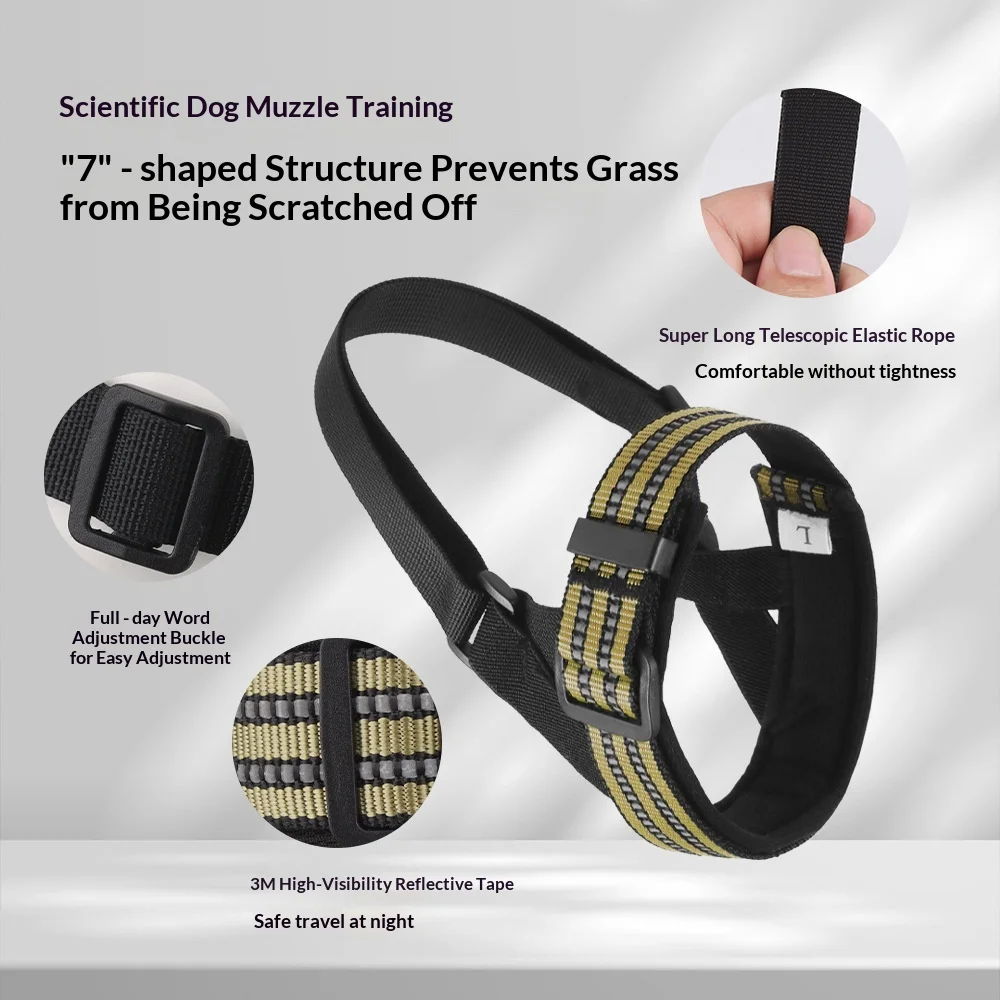 Dog muzzle anti-bite and anti-breakout pet muzzle adjustable dog mask dog muzzle pet accessories 1005012059697012