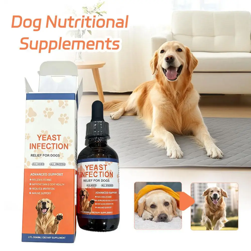 60ml Antipruritic Fur Health Immune Support Yeast Infection Relief Drops For Dog Cat Irritation 1005012061318839