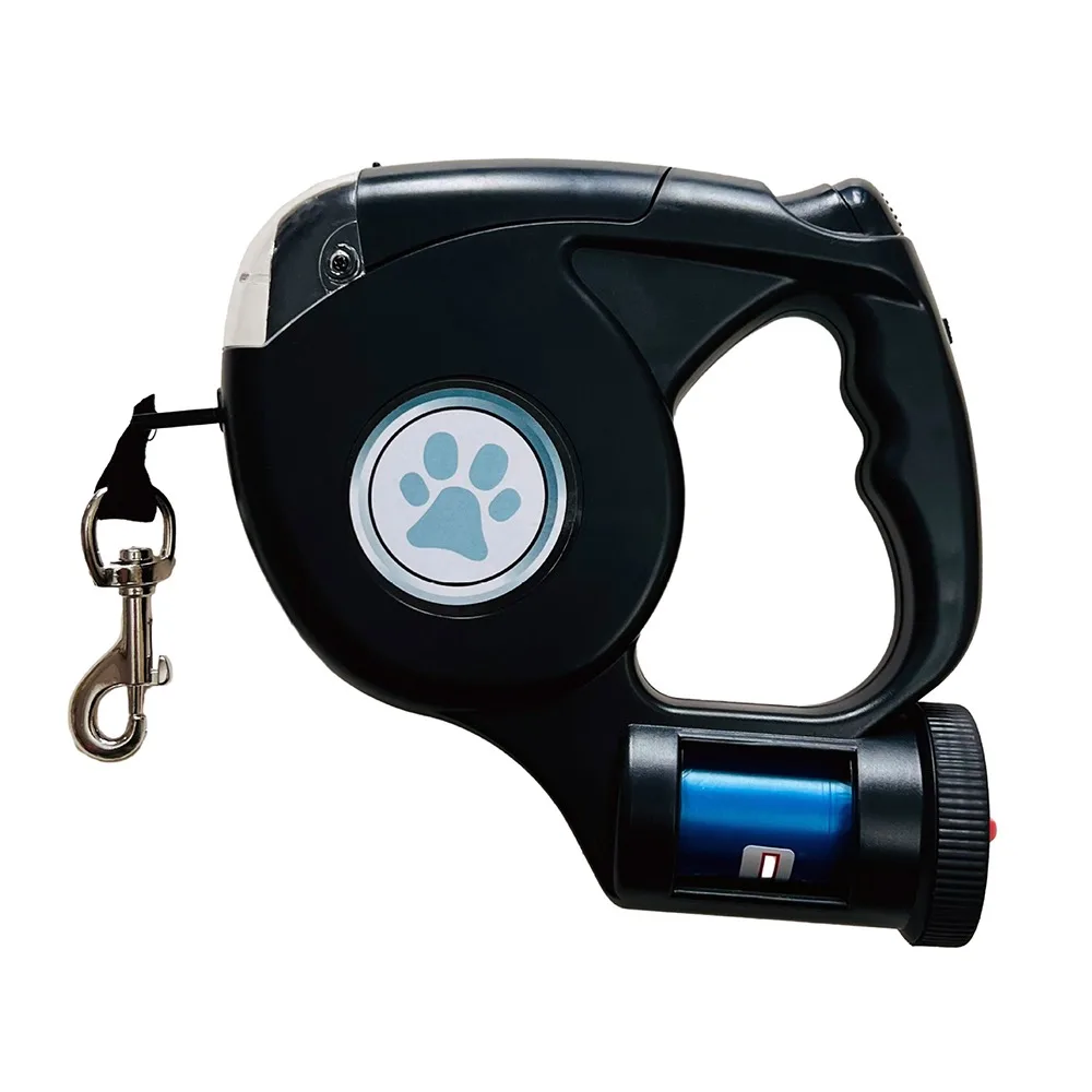 Plastic Automatic Retractable Dog Leash With Garbage Bag Adjustable Pet Traction Rope Extendable 1005012061560764