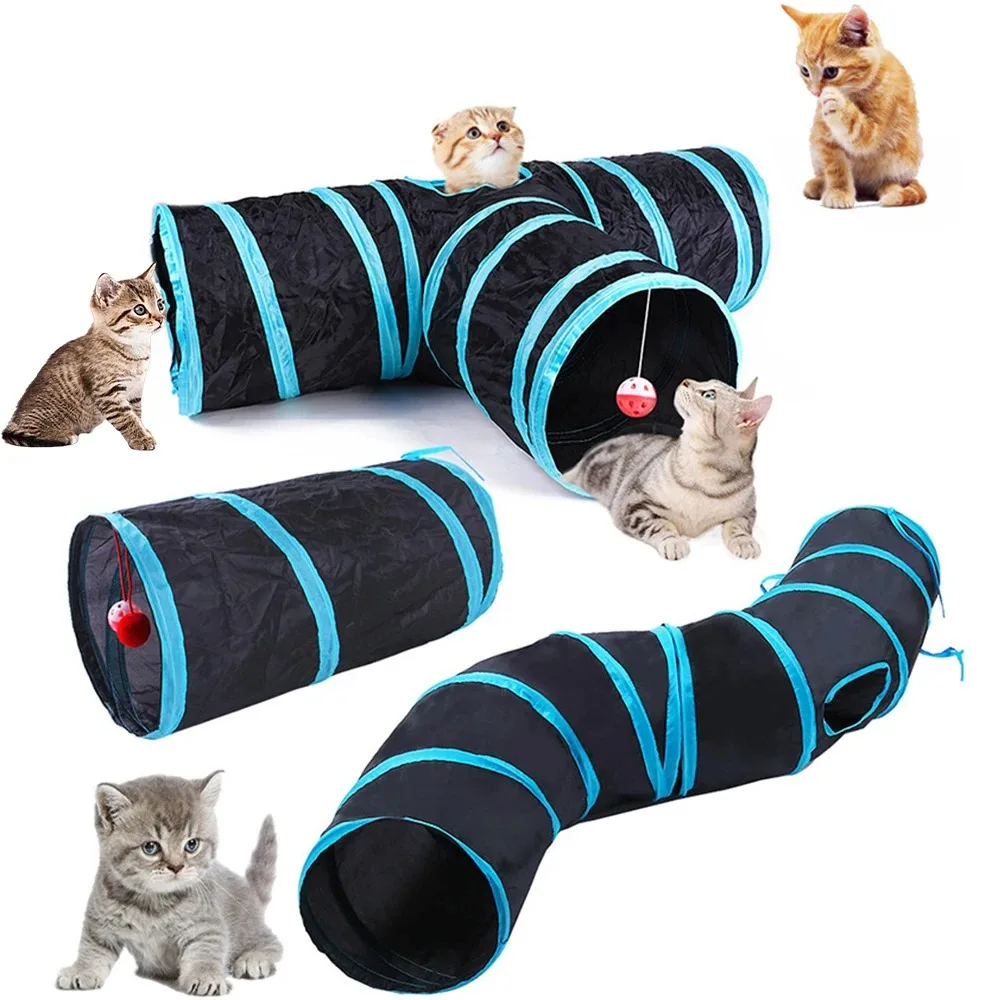 Cat Tunnel Playground pet interactive Training toy Cat Play tunnel Foldable S T Channel Tunnel cat 1005012064537456