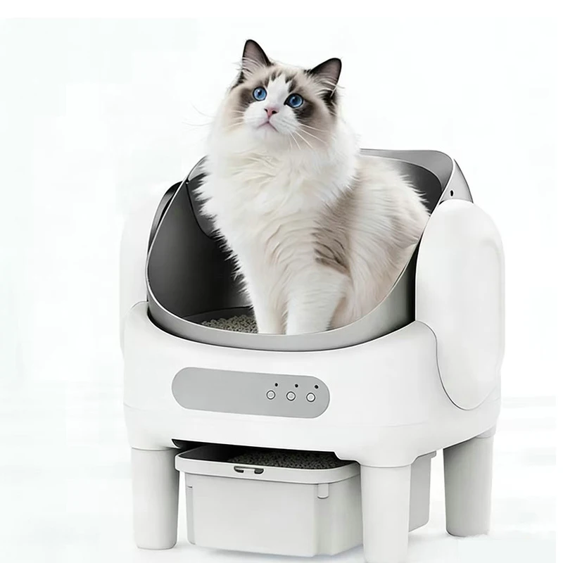 Large-Capacity Stainless Steel Intelligent Cat Litter Basin with APP Remote Control Cleaning Shovel 1005012065297448