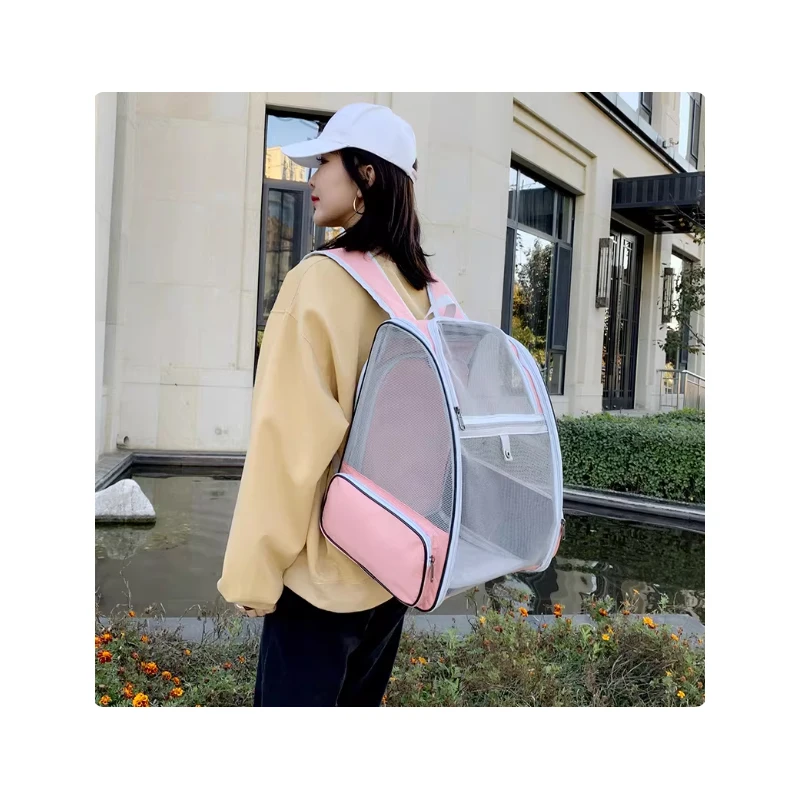 Portable Double-Shouldered Cat Bag Breathable Large Capacity Summer Dog Backpack for Two Cats 1005012069267991