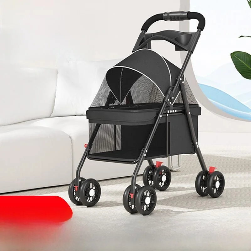 Pet Stroller Dog Teddy Baby Hand Push Cart Outdoor Lightweight Foldable Single Hand Pulling Car 1005012070996146