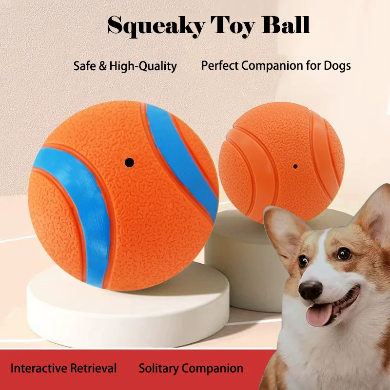 Interactive Dog Toy Ball Durable Squeaky Chew Resistant Pet Chasing Toy Ball For Teeth Grinding 1005012072561664