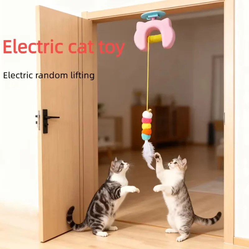 Electric Interactive Cat Toy Smart Door Hanging Yo-Yo with Cat Balls Self-Entertainment Amusement 1005012074677732