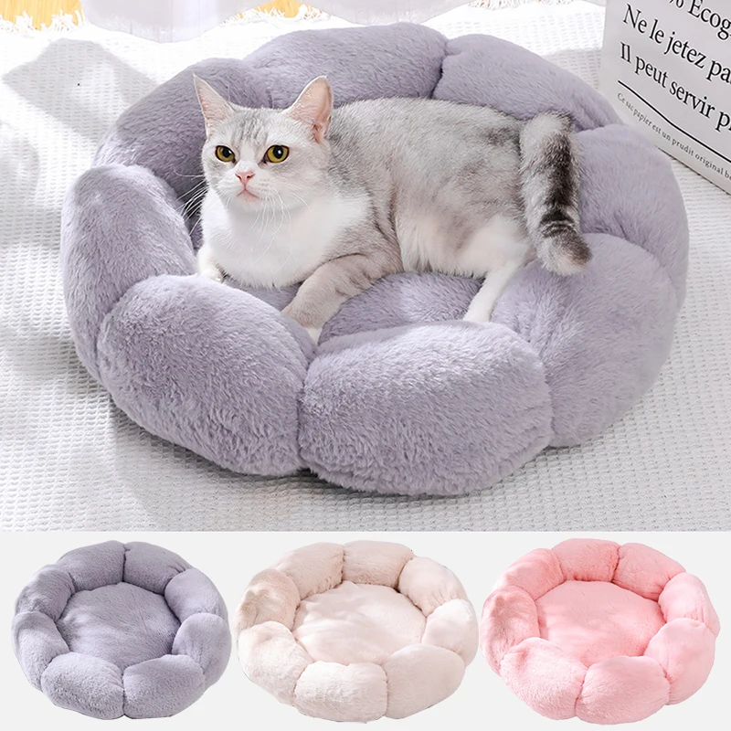 Flower Soft Cat Bed Sleeping Warm Small Cat Bed for Dog Cushion Breathable Cat Sofa Thicken Dog 1005012078032550