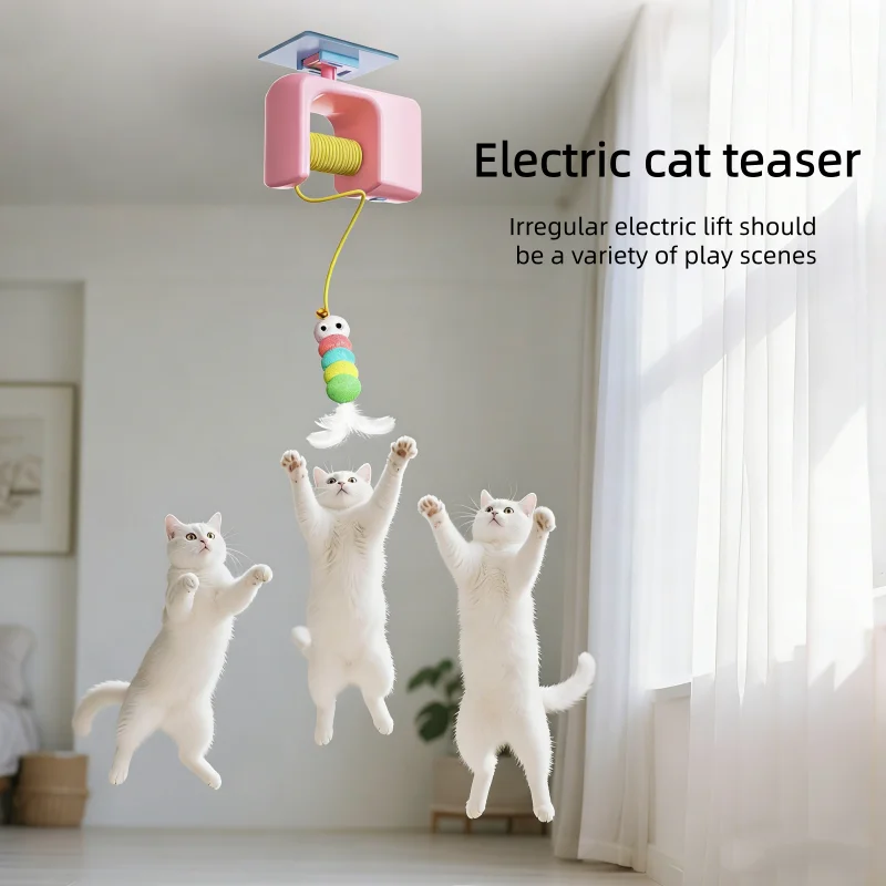 Electric Interactive Cat Yo-Yo Toy Smart Door Hanging Cat Balls Toy Self-entertainment Amusement 1005012078518271
