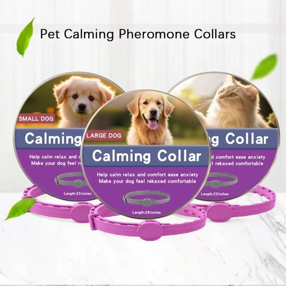 56/72cm Retractable Dog Calming Collar Anxiety Relief Antiparasitic Pet Anxiety Collar Insect 1005012079127168