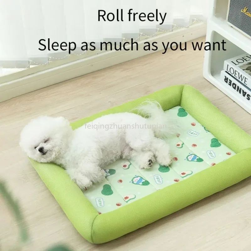 Summer Washable Pet Dog Bed Met Breathable Soft Cat Blanket Sofa Sleeping Cooling Pad Square Mat 1005012080698979