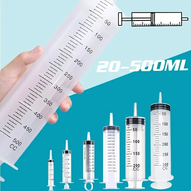 20-500ml Syringe Feeding Tools For Pets Large Capacity Plastic Syringe With Tubing For Measureing 1005012081770724