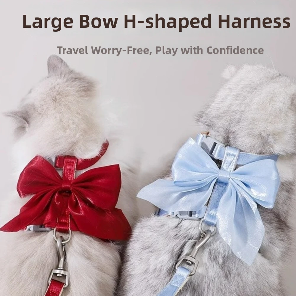 Adjustable Pet Harness Cute Bow Escape-Proof Dog Chest Strap Comfort Breathable Pet Walking Rope 1005012083257710