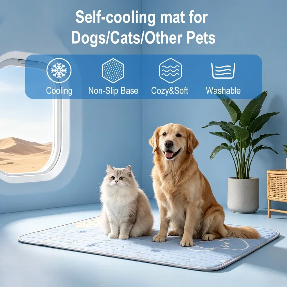 Dog Cooling Mat Summer Pet Cold Bed 3 Sizes For Small Big Dogs Pet Cat Portable Cooling Durable 1005012083686344