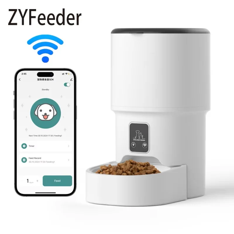 New 4L Button/WIFI Automatic Pet Feeder Smart Intelligent Cat And Dog Food Dispenser for Cats And 1005012084028406