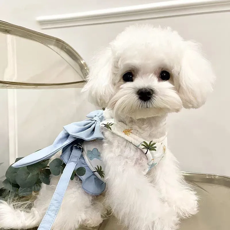 Dog Vest Harness with Leash Puppy Bow Chest Back for Cat Puppy Leash Set Teddy Bichon Mesh 1005012085199928