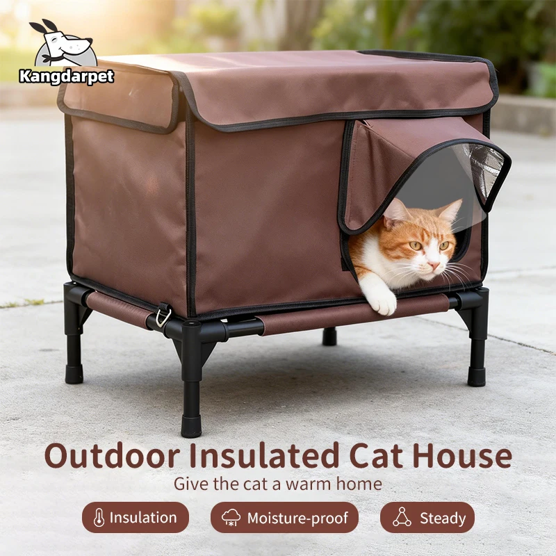 Outdoor Cat House Waterproof Cat House Rainproof Windproof Warm Foldable Cats Bed Thickened 1005012086904306