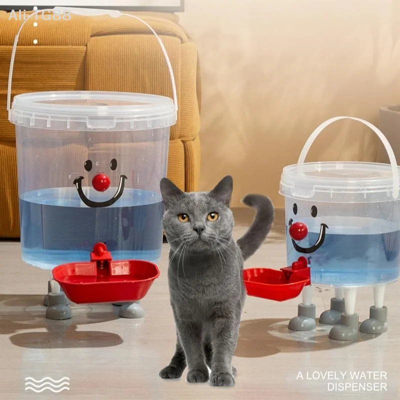 Large Capacity Pet Drinking Fountain Set Cartoon Automatic Water Dispenser No-Electricity 3/5/8/10L 1005012087102921