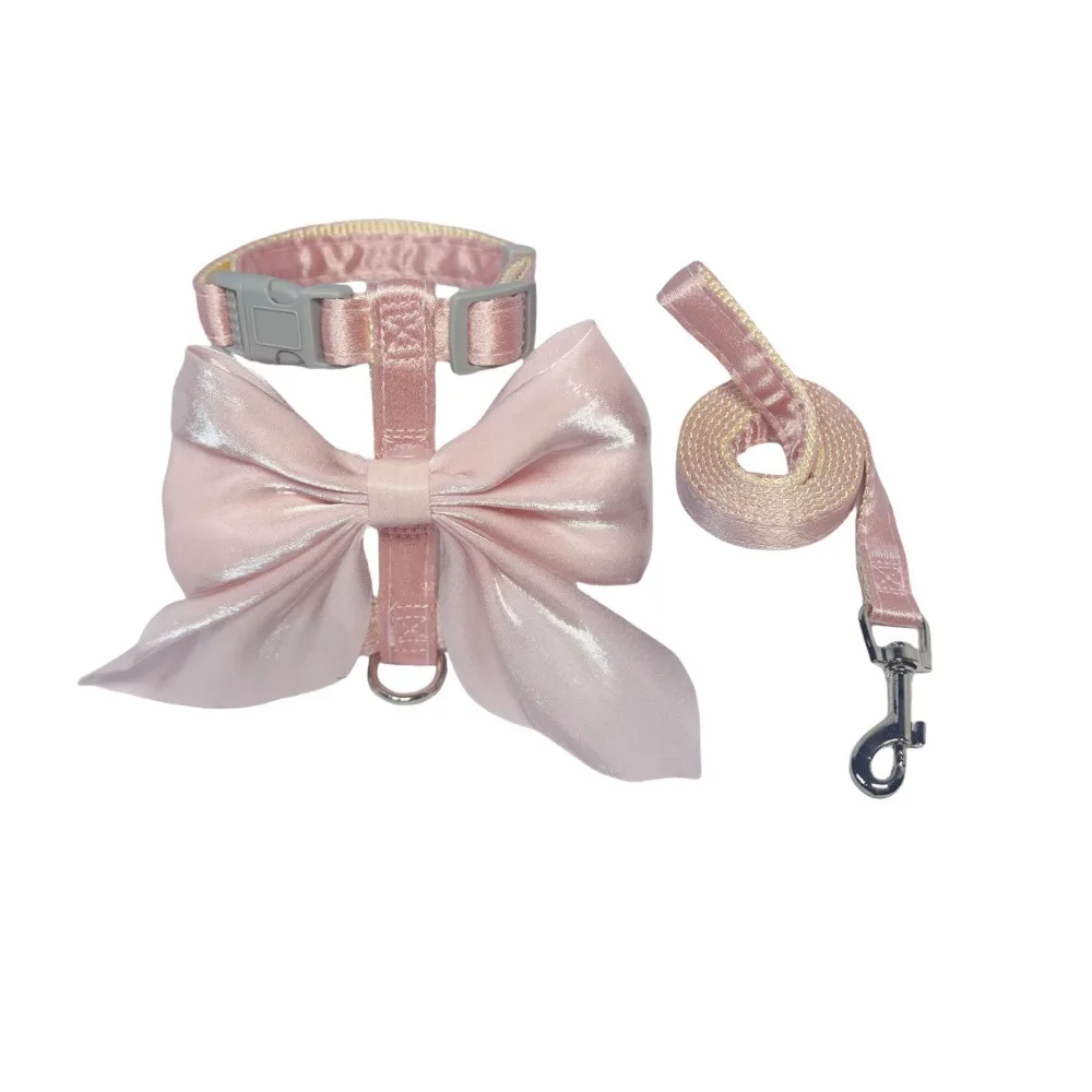 Pet Clothes Adjustable Harness Cute Bow Escape-Proof Cat Leash Breathable Comfort Dog Vest Travel 1005012088064275