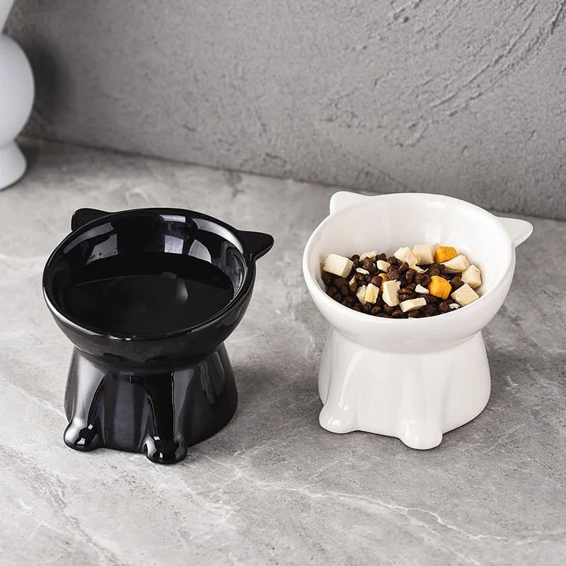 Pet supplies Cat supplies Cat bowl Cat food basin Drinking bowl High foot dog food bowl Anti-knock 1005012088837938