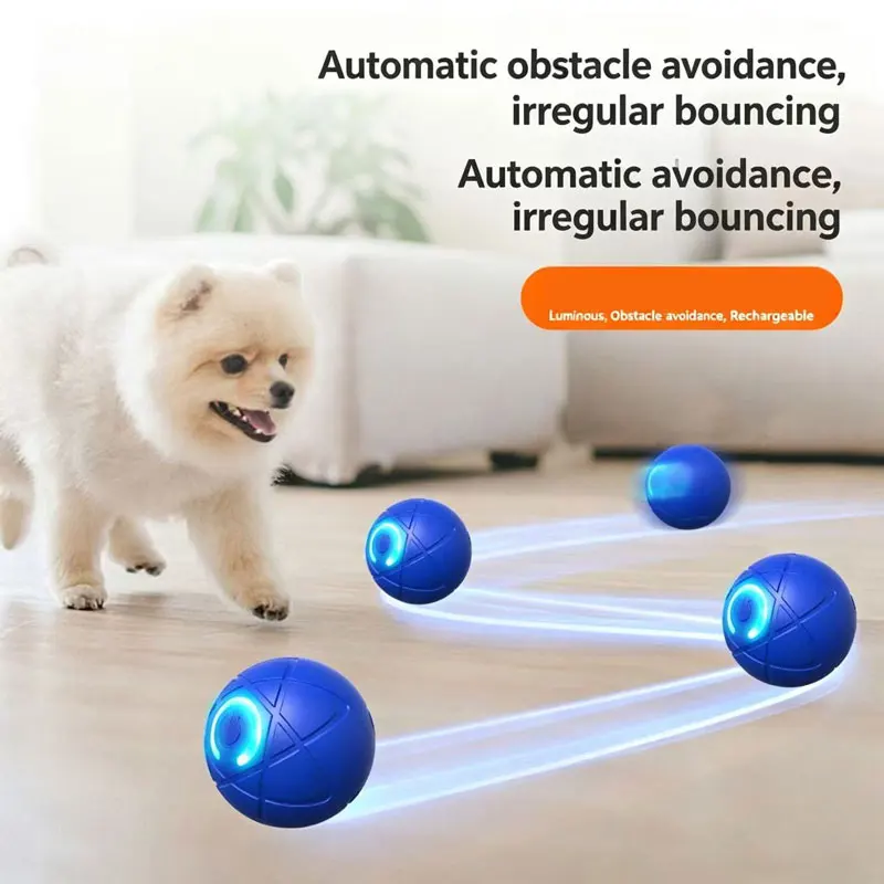 Smart Dog Toys Ball Electronic Interactive Pet Toy Moving Ball USB Automatic Moving Bouncing for 1005012091565274