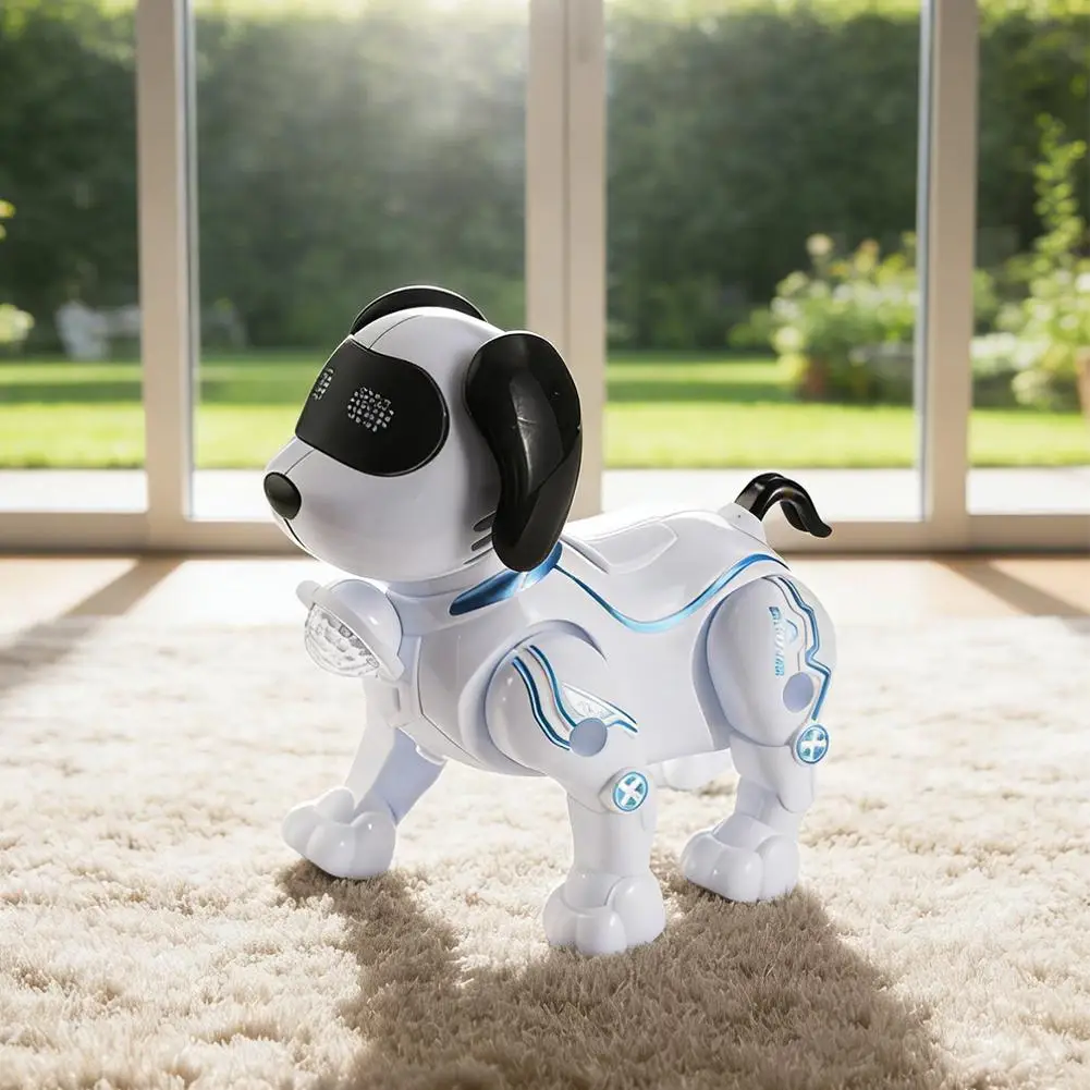 Electric Walking Robot Dog Toy with Music and Lights Interactive Electronic Pet for Kids Toddlers 1005012092145629