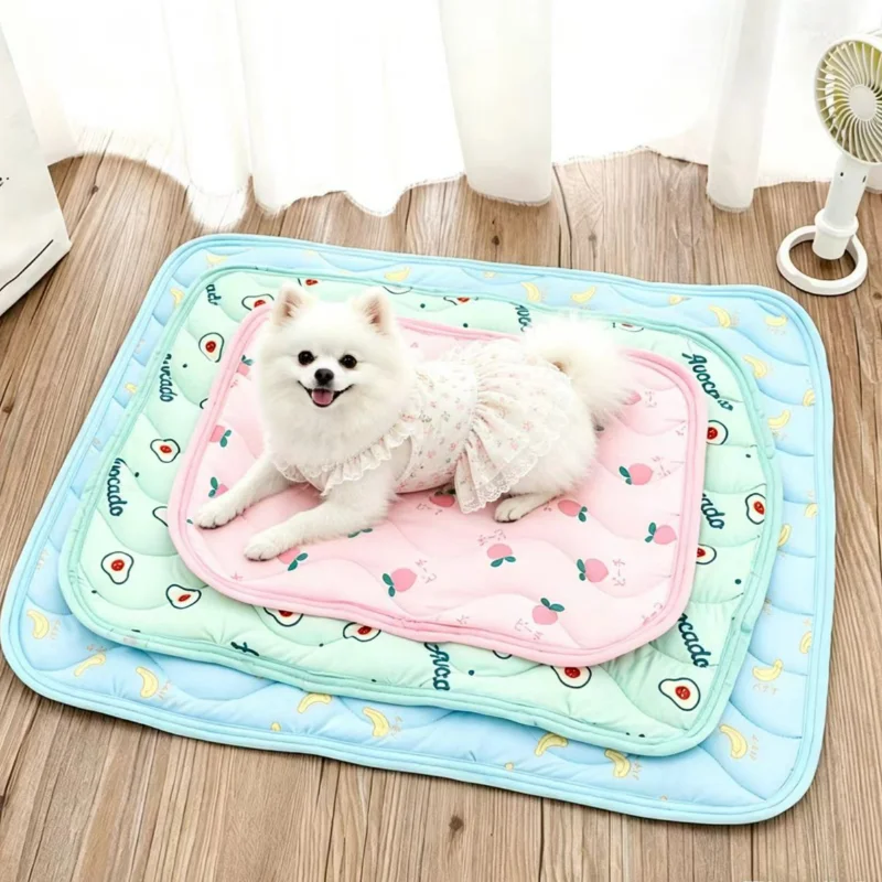 Ice Silk Pet Mat Cat Dog Cooling Mat Ice Silk Fabric Carpet Cushion Puppy Summer Bed Kitty Sleeping 1005012092533962
