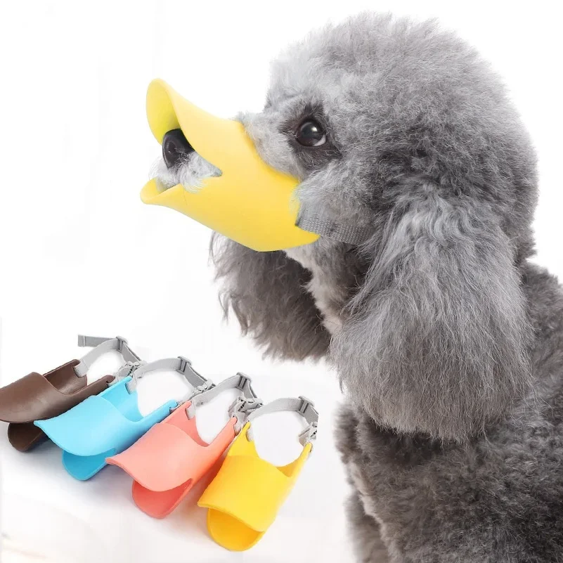Adjustable Dog Silicone Duck Muzzle Anti Bite Stop Barking Pet Accessory Safe Small to Large Dog 1005012093481317