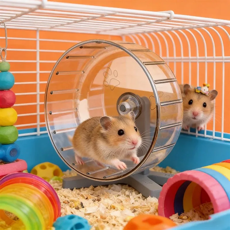 Hamster Exercise Wheel with Stand Large Running Wheel for Syrian Hamsters & Gerbils Pet Toy Cage 1005012094886670