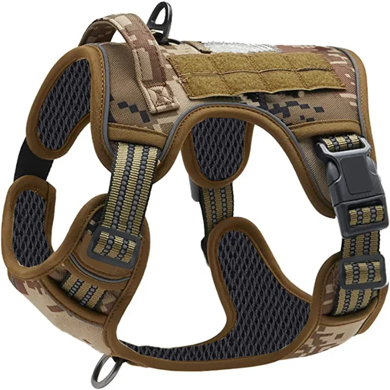 Military Tactical Dog Harness No Pull Large Reflective Straps Durable Vest with Control Handle 1005012095179773