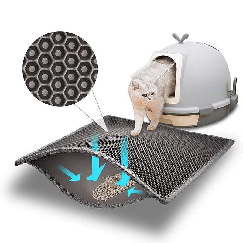 2 Layer Extra Large Cat Litter Mat Heavy Duty Waterproof Non Slip Washable Pet Floor Protector 1005012095485948
