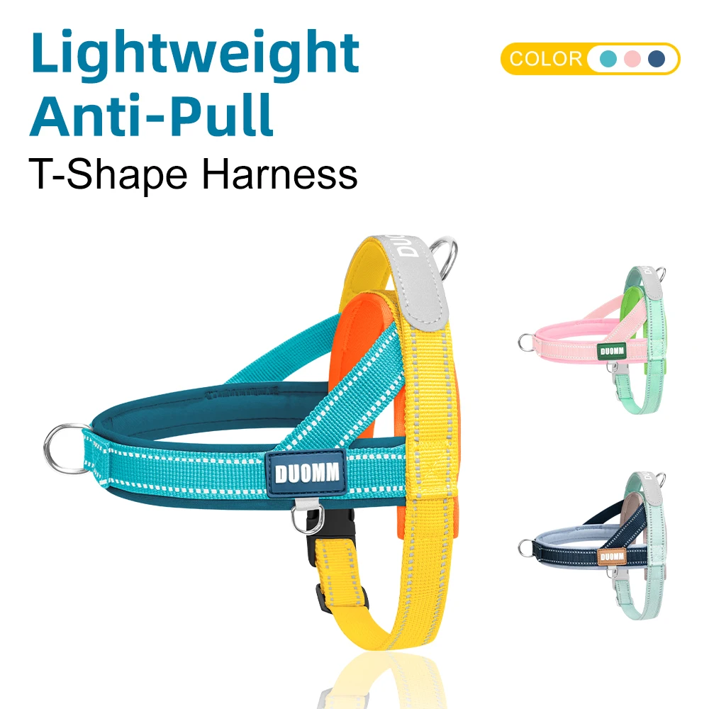 Dog Harness No Pull T-Shape Breathable Spring Summer Soft Padded Reflective Daily Outdoor Step 1005012095557540