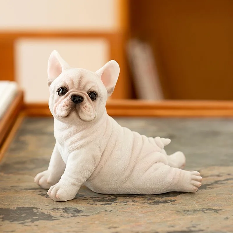French Bulldog Resin Pet Dog Model Home Decor Small Animal Sculpture Statue Desktop Decor 1005012096276203