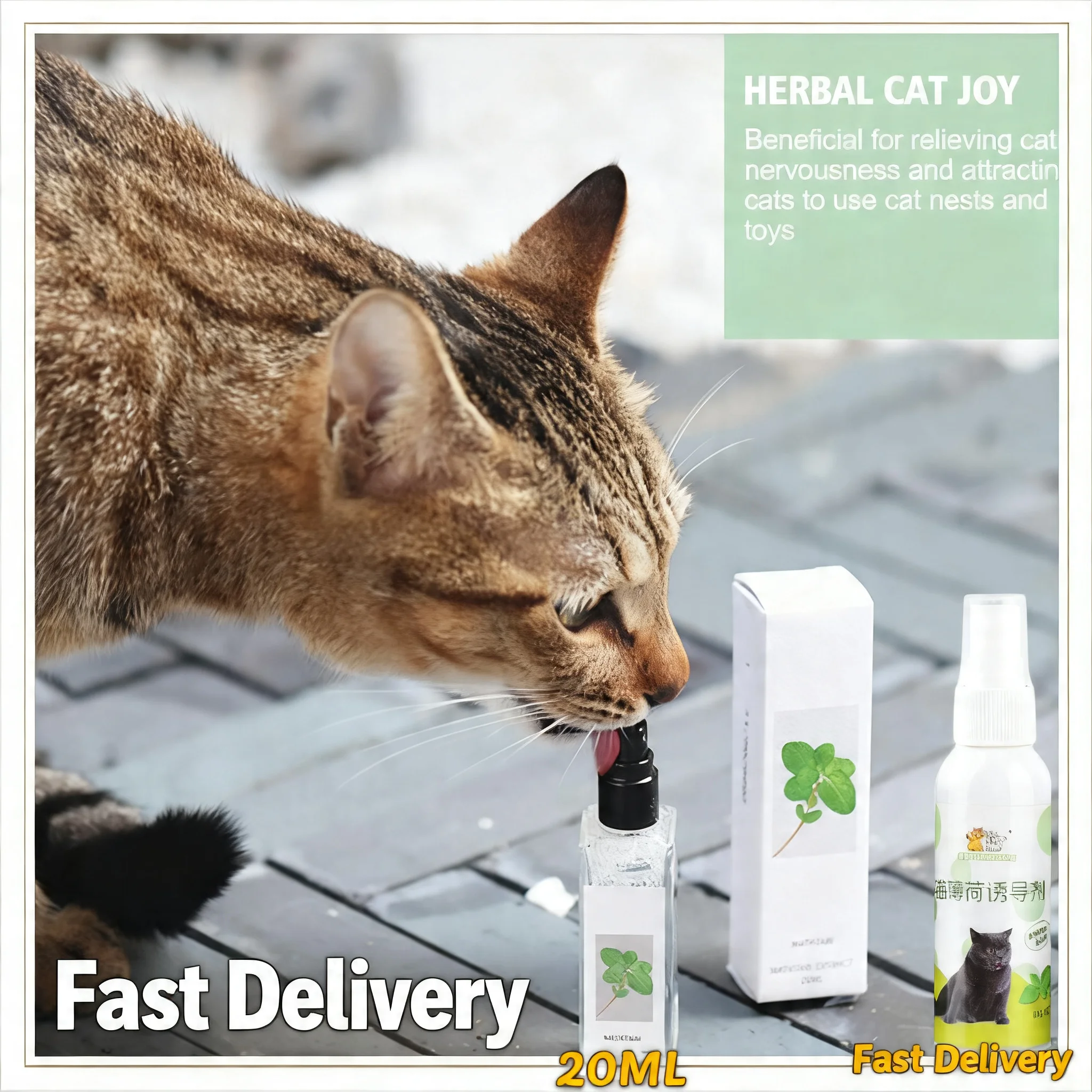 20/50ml Cat Catnip Spray Healthy Ingredients Catnip Spray For Kittens Cats & Attractant Easy To Use 1005012097284009