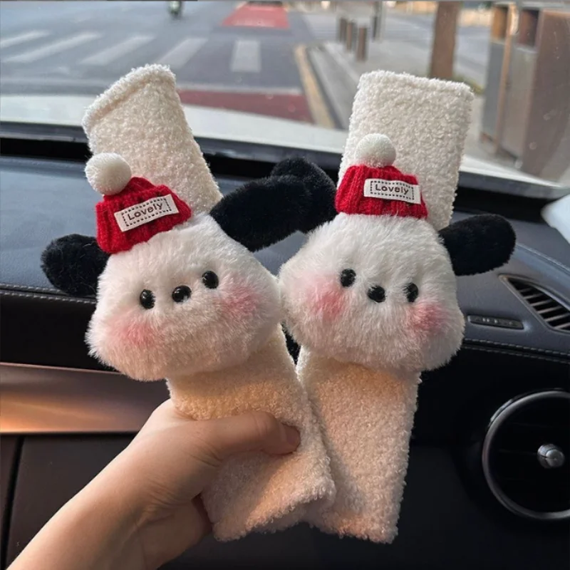 New Cute Cartoon Bow Dog Car Seatbelt Cover Safety Belt Harness Cushion Auto Shoulder Strap 1005012097588171
