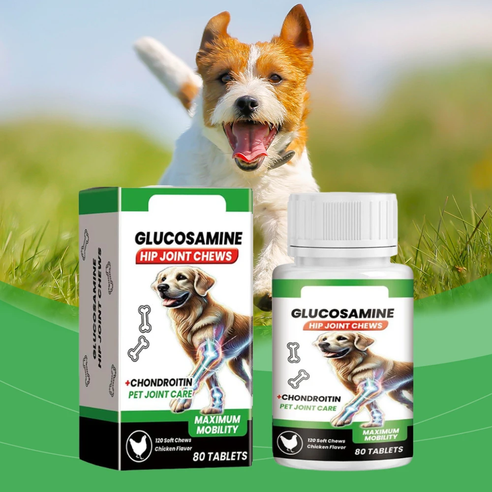80 Tablets Pet Joint Care Nutritional Supplement Chondroitin Soft Chew Hip Joint Support Maximum 1005012098790914