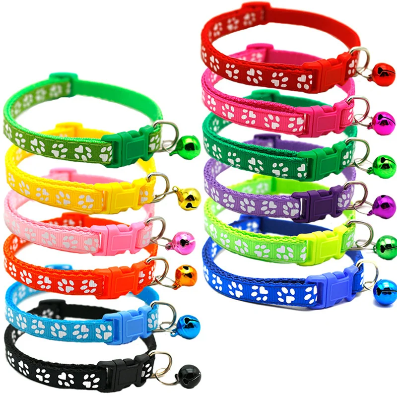 Adjustable Pet Collar with Bell 1Pc Durable Basic Decor for Cats Small Dogs Daily Use Puppy Collar 1005012099357436