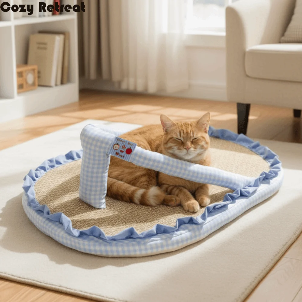 Cartoon Slipper Shaped Cat Cooling Mat Breathable Wear-Resistant Dog Sleeping Bed Detachable Non 1005012100452341