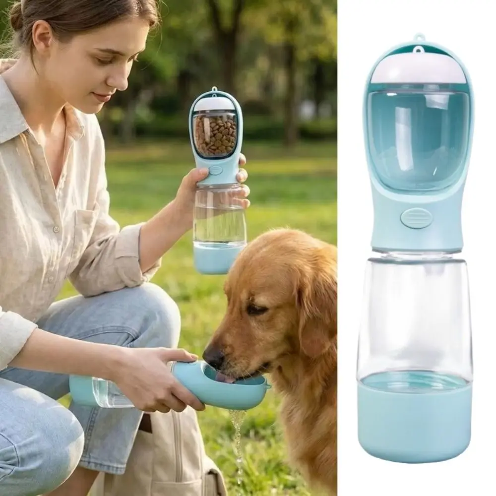 New 400ml Dog Water Dispenser with Poop Bag Container 3 in 1 Pet Water Bottle Portable Leak Proof 1005012102143743